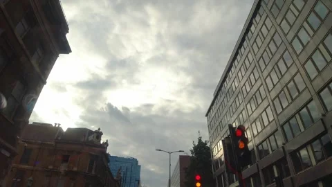 Dramatic Sky and Clouds over London City of England UK Stock Footage 316673600