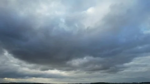 Dramatic Sky and Clouds over United Kingdom Stock Footage 337600302