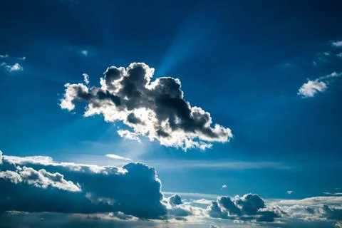 Dramatic sky and clouds at sunset Stock Photos