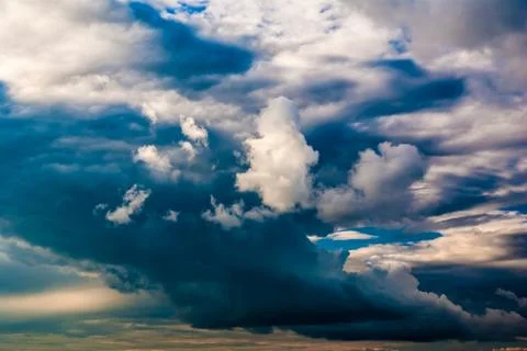 Dramatic sky and clouds at sunset 스톡 사진