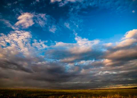 Dramatic sky and clouds at sunset Foto stock
