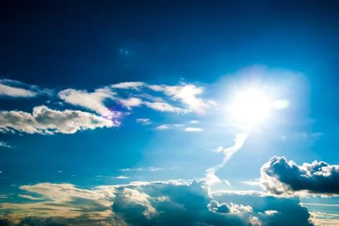 Dramatic sky and clouds at sunset Foto stock