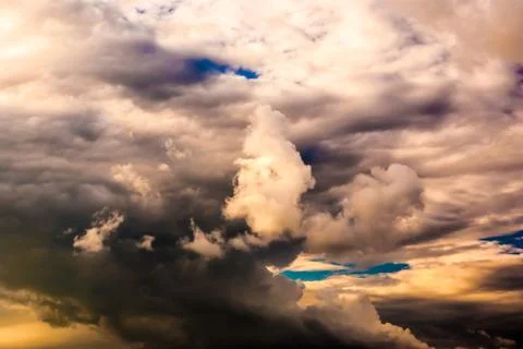 Dramatic sky and clouds at sunset 스톡 사진