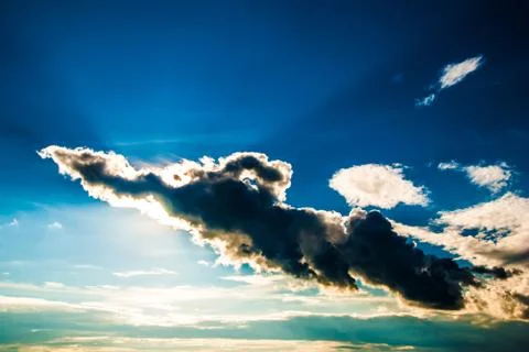 Dramatic sky and clouds at sunset Foto stock