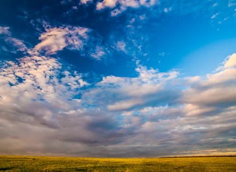 Dramatic sky and clouds at sunset Stock Photos