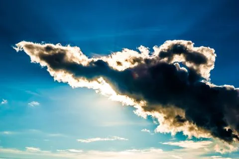 Dramatic sky and clouds at sunset Foto stock