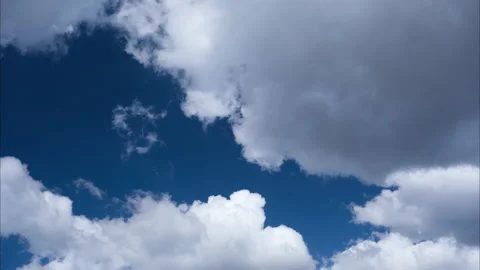 Dramatic sky and clouds timelapse. 4k resolution video. Puffy fluffy white Stock Footage 183387595