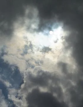 Dramatic sky and moon Stock Photos