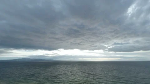 Dramatic Sky and Sea Horizon Time Lapse Video stock 49951295