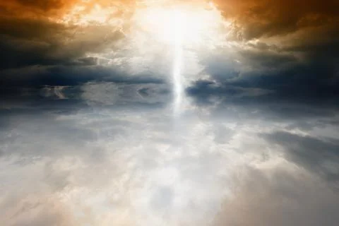 Dramatic sky and sea Stock Illustration