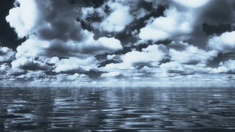 Dramatic Sky and Sea Water Video stock 119998853