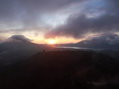 Dramatic sky atmosphere at dawn Stock Photos