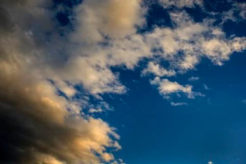 Dramatic Sky Background. Stormy Clouds in Dark Sky. Moody Cloudscape. 写真素材