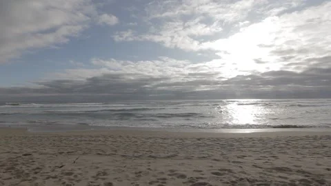 Dramatic sky on the beach during the afternoon Stock Footage 233382483