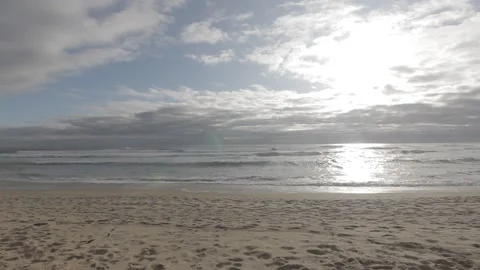Dramatic sky on the beach during the afternoon Stock Footage 233382493