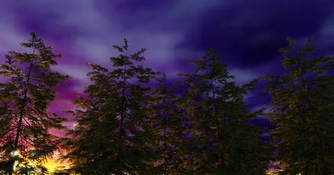 Dramatic sky with beautiful gradient 3d render Stock Illustration