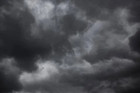 Dramatic sky with black stormy rainclouds Dramatic sky with black stormy r... Stock Photos