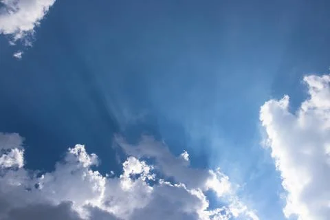 A Dramatic Sky of Blue and White. Stock Photos