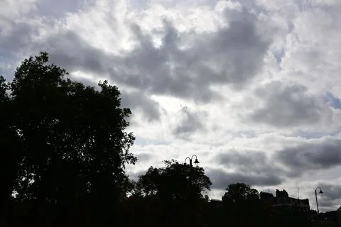 Dramatic Sky With Cloud Formations Seen From South Kensington. Stock Photos