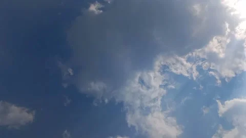 Dramatic Sky With Clouds And Sun Rays, Time-Lapse Video stock 172415585