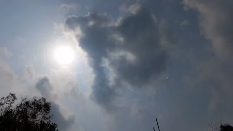 Dramatic Sky With Clouds And Sun Rays, Time-Lapse Video stock 174883871