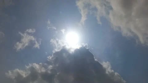 Dramatic Sky With Clouds And Sun Rays, Time-Lapse Stock Footage 195608616