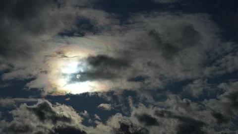 Dramatic sky with clouds and sun, 4k Stock Footage 255697534