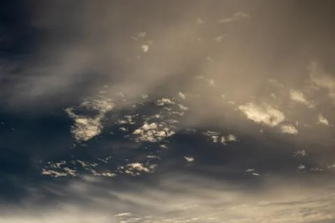Dramatic Sky with Clouds at Dusk Fotos de archivo