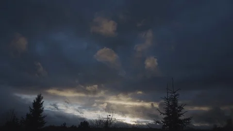 Dramatic sky with clouds Stock Footage 102734103