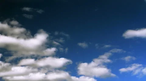 Dramatic sky with clouds passing by. Blue and Red. Time lapse. Loopable. Stock Footage 54835832