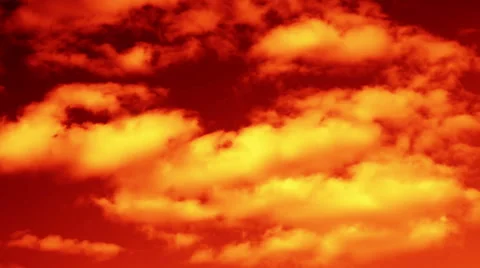 Dramatic sky with clouds passing by. Red and green. 2 in 1. Time lapse. Stock Footage 59570277