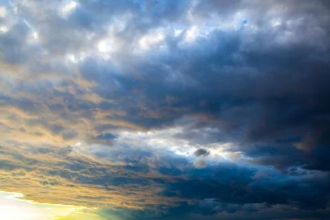 Dramatic sky with clouds Stock Photos