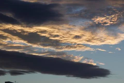 Dramatic sky with clouds. Stock Photos