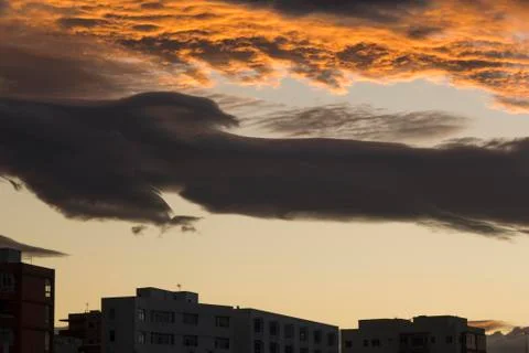 Dramatic sky clouds Stock Photos