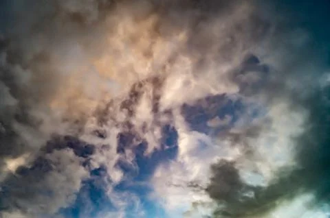 Dramatic sky with clouds Stock Photos