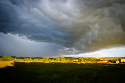 Dramatic sky with clouds before the storm Stock Photos