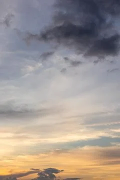 Dramatic Sky with Clouds at Sunset Stock Photos