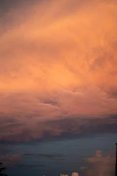 Dramatic Sky with Clouds at Sunset Stock Photos