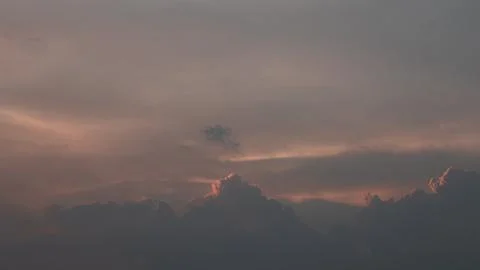 Dramatic Sky with Clouds at Sunset Stock Photos