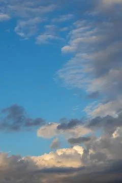 Dramatic Sky with Clouds at Sunset Stock Photos