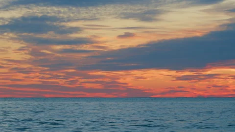 Dramatic Sky. Cloudscape. Red Purple Cloudy Dramatic Sunset Natural Sky Stock Footage 257420402