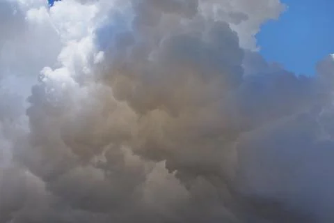 Dramatic Sky with Colored Steam Stock Photos