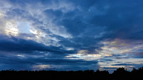 Dramatic sky with dark clouds Stock Footage 219604774