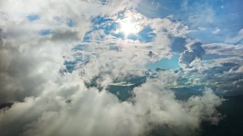 A Dramatic Sky Display Featuring Sunlight That Breaks Through the Clouds in Stock Footage 318146162
