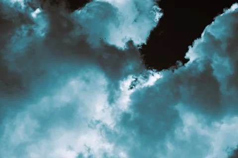 Dramatic sky. Dramatic clouds in monochrome full frame background photo. Stock Photos