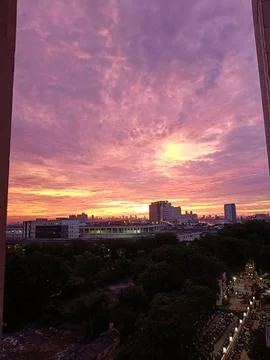 Dramatic sky during the sunset Stock Photos