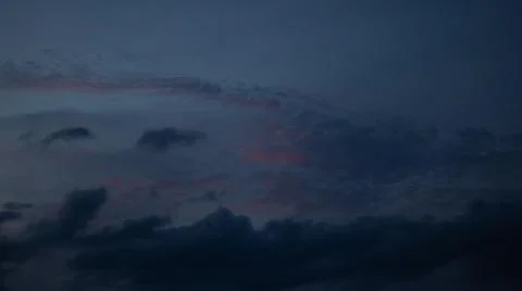 Dramatic Sky at Dusk With Clouds Stock Photos