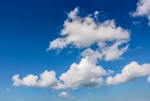 Dramatic sky with dynamic cloud arrangement Stock Photos