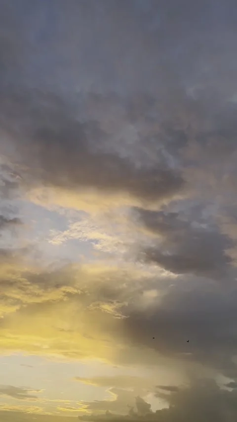 Dramatic Sky with Golden Clouds Stock Footage 339771179