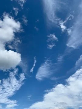 Dramatic sky. A group of clouds in the sky 库存照片